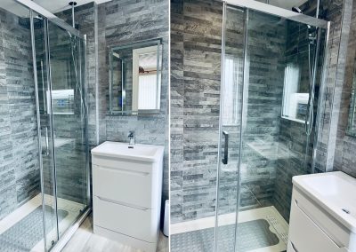 2 luxurious Mira platinum showers and sanitary ware from Easy Bathrooms