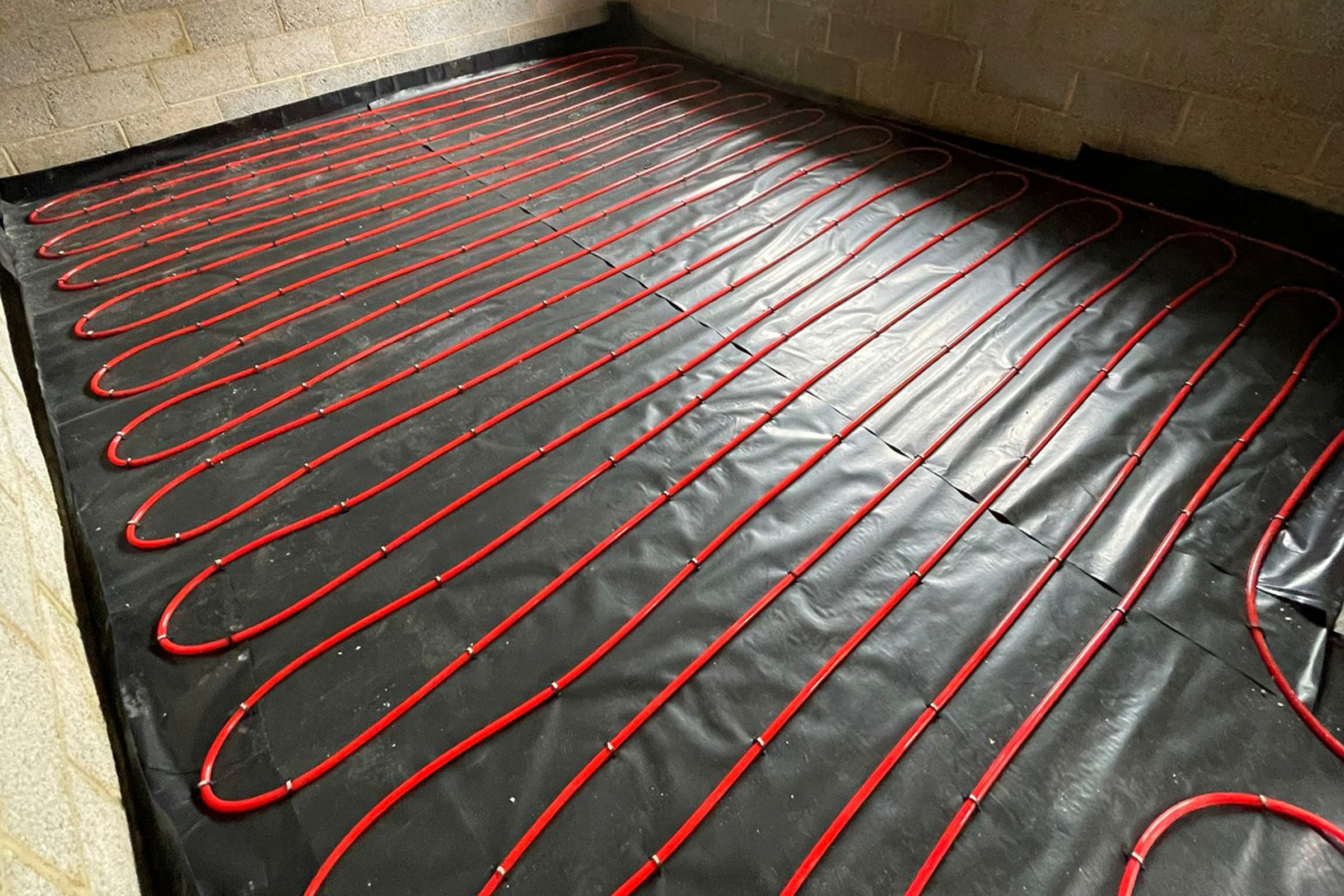 Luxury bathroom installation in northampton using large format italian 'marble effect' porcelain wall and floor tiles